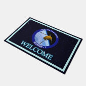 Patch für die Satellitenmission von Idaho Spudnik Fußmatte (Schrägansicht)