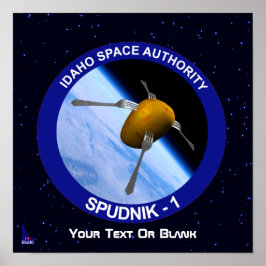 Patch für die Satellitenmission von Idaho Spudnik Poster