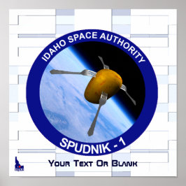 Patch für die Satellitenmission von Idaho Spudnik Poster