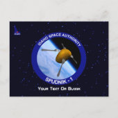 Patch für die Satellitenmission von Idaho Spudnik Postkarte (Vorderseite)