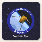 Patch für die Satellitenmission von Idaho Spudnik Rechteckiger Pappuntersetzer (Vorderseite)