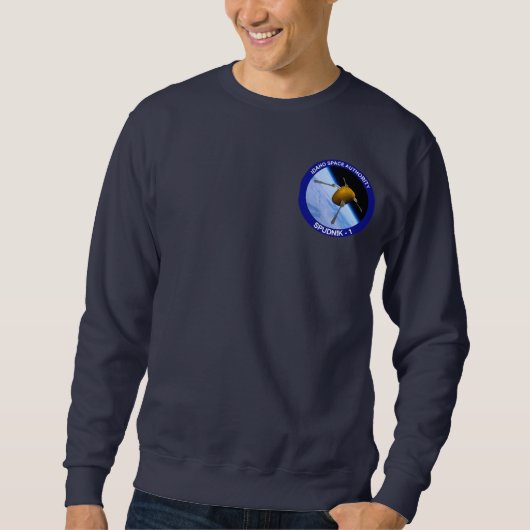 Patch für die Satellitenmission von Idaho Spudnik Sweatshirt (Vorderseite)