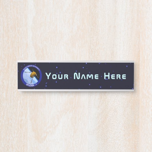 Patch für die Satellitenmission von Idaho Spudnik Türschild (Vorderseite )