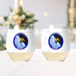 Patch für die Satellitenmission von Idaho Spudnik Weinglas Ohne Stiel