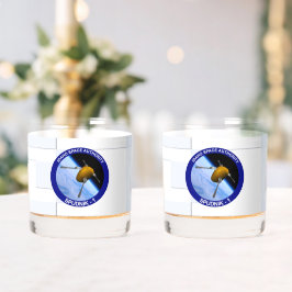 Patch für die Satellitenmission von Idaho Spudnik Whiskyglas