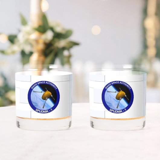 Patch für die Satellitenmission von Idaho Spudnik Whiskyglas (Insitu (Hochzeit))