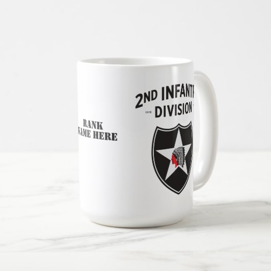 Patch für die zweite Infanterie-Division - Anpassb Kaffeetasse (VorderseiteRechts)
