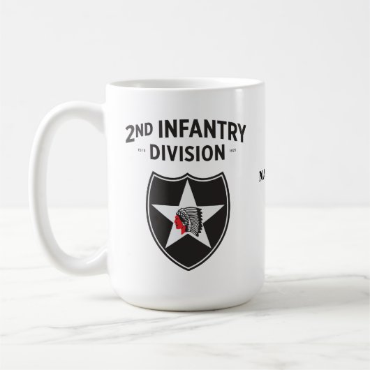 Patch für die zweite Infanterie-Division - Anpassb Kaffeetasse (Links)