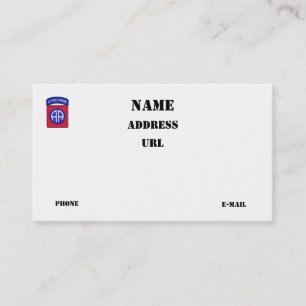 Patch für Tierets der Im Flugzeug ABN DIV-Abteilu Visitenkarte