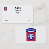 Patch für Veteranen der Im Flugzeug ABN-Division 8 Visitenkarte (Vorne/Hinten)