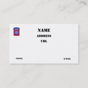 Patch für Veteranen der Im Flugzeug ABN-Division 8 Visitenkarte