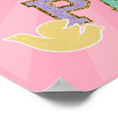 Patch Letter Birthday Party Preppy Hippie Willkomm Poster (Ecke)