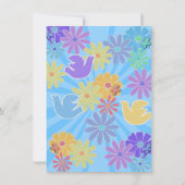 Patch Letter Birthday Party Retro Preppy Hippie Einladung (Rückseite)