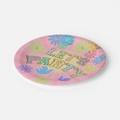 Patch Letter Birthday Party Retro Preppy Hippie Pappteller (Schrägansicht)