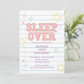 Patch-Notebook für Sleepover Einladung (Stehend Vorderseite)