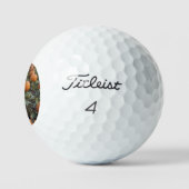 **"Patch of Joy: A Happy Baby Pig Under Pumpkins"* Golfball (Logo)