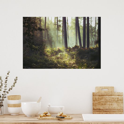 Patch of Underbrush in the Forest Poster (Küche)