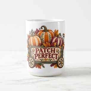 Patch Perfect Herbst-Kürbiswagen Kaffeetasse