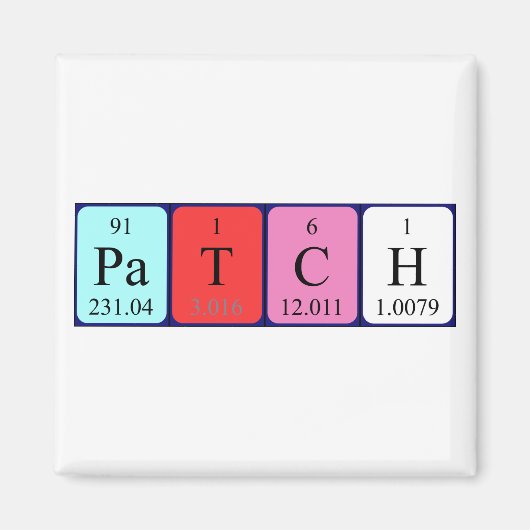 Patch-Periodensystem-Magnet Magnet (Vorne)