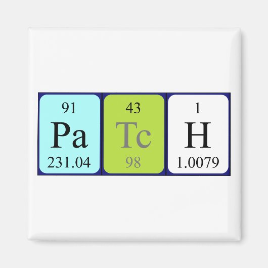 Patch-Periodensystem-Magnet Magnet (Vorne)