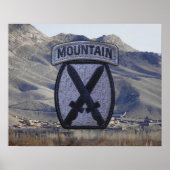 Patch Poster der 10. Mountain Division Fort Drum (Vorne)