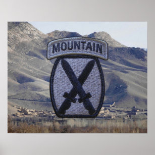 Patch Poster der 10. Mountain Division Fort Drum