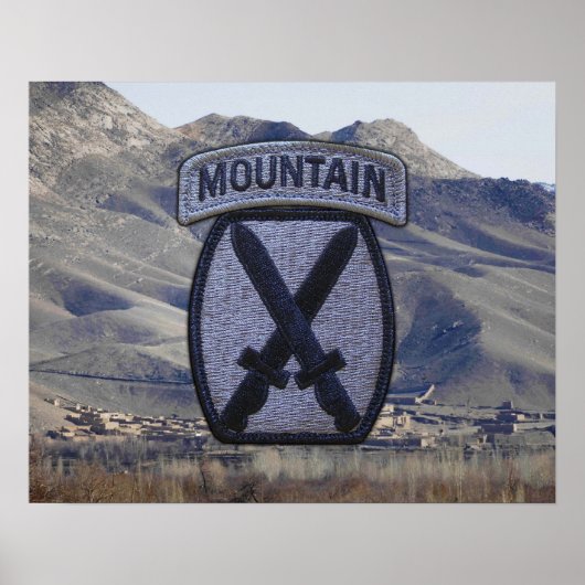 Patch Poster der 10. Mountain Division Fort Drum (Vorne)