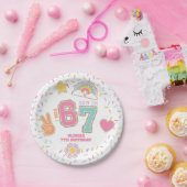 Patch Preppy I was SIX now I'm SEVEN  7th Birthday Pappteller (Party)