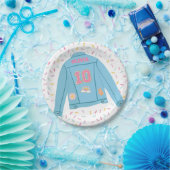 Patch Preppy Jean Jacke 10. Geburtstag Pappteller (Party)