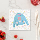 Patch Preppy Jean Jacke 10. Geburtstag Serviette (Beispiel)