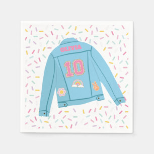 Patch Preppy Jean Jacke 10. Geburtstag Serviette