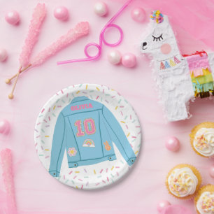 Patch Preppy Jean Jacket 10. Geburtstag Pappteller