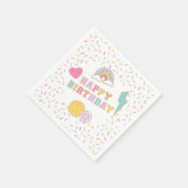 Patch Preppy Letter Birthday Paper-Teller Serviette (Ecke)