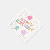Patch Preppy Letter Birthday Paper-Teller Serviette (Ecke)