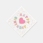 Patch Preppy Letter Geburtstag Serviette (Ecke)