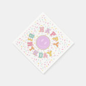 Patch Preppy Letter Geburtstag Serviette (Ecke)