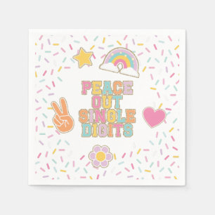 Patch Preppy Peace Out Einstellige Zahlen 10. Gebu Serviette