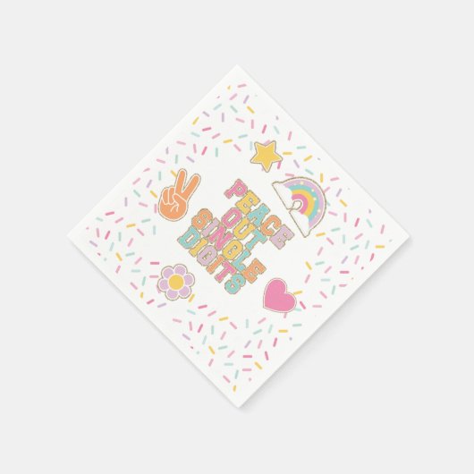 Patch Preppy Peace Out Single Digits 10. Geburtsta Serviette (Ecke)