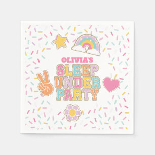 Patch Preppy Schlaf unter dem Geburtstag Serviette