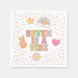 Patch Preppy Seven ist ein Vibe-Geburtstag Serviette