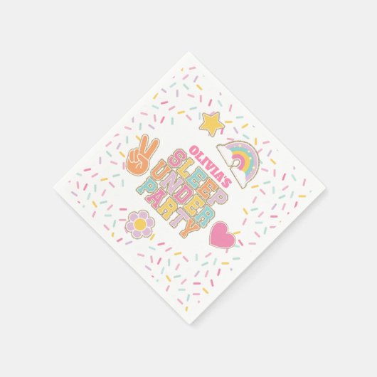 Patch Preppy Sleep unter Geburtstag Serviette (Ecke)
