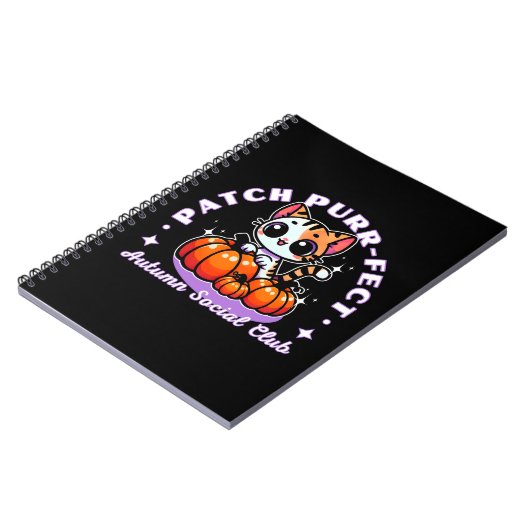 Patch purr-fect - Cat Pumpkin Patch Notebook Notizblock (Linke Seite)