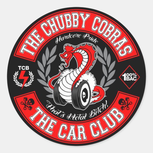 Patch Red 3" Runder Aufkleber (Vorderseite)