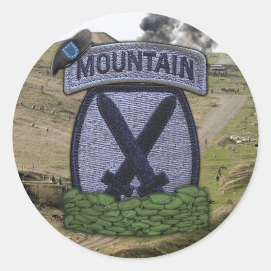 Patch Stickers der 10. Mountain Division Fort Drum (Vorderseite)