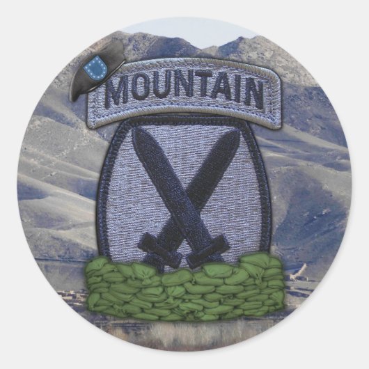 Patch Stickers der 10. Mountain Division Fort Drum (Vorderseite)