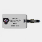 Patch-Tag für die zweite Infanterieabteilung Gepäckanhänger (Rückseite horizontal)