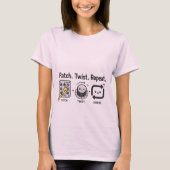 Patch. Twist. Repeat. – Kawaii Modular Synth T-Shirt (Vorderseite)