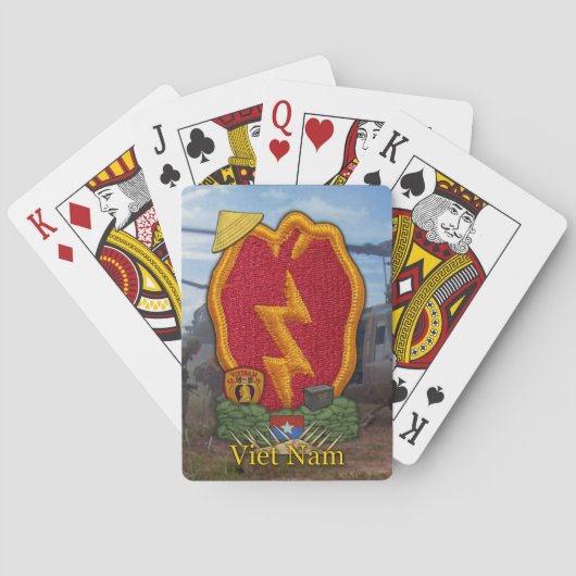 Patch Vietnam Poker Cards der 25. Infantry Divisio Spielkarten (Rückseite)