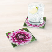 Patches Dahlia Glasuntersetzer (Schrägansicht)