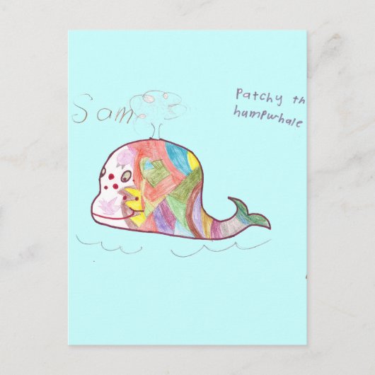 PATCHIEREN SIE DIE HUMMPWALE POSTKARTE (Vorderseite)